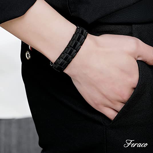 Double Row Magnetic Bracelets for Men Titanium Steel
