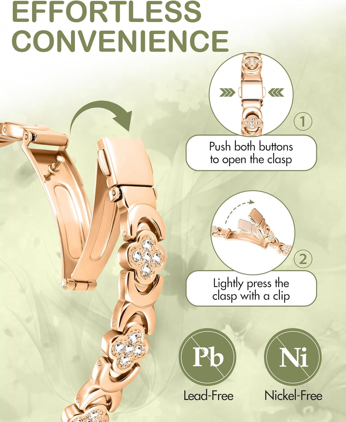 Feraco Pure Copper Bracelets for Women, Ultra Strength Magnetic Bracelet with 3800 Gauss Magnets & Sparkling Cubic Zirconia, Adjustable, Infinite Clover Jewelry