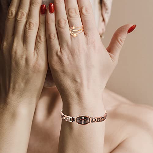 Cross Copper Bracelet for Women for 99.99% Solid Copper Magnetic Bracelets.