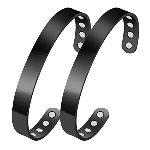 2 Pcs Copper Magnetic Cuff Bracelet.