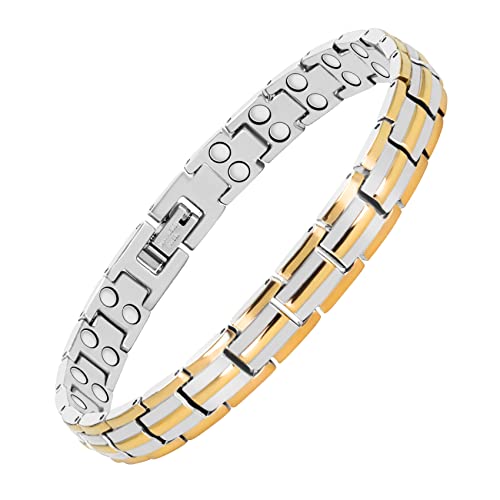 Titanium Steel Magnetic Bracelet with Neodymium Magnets.