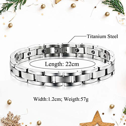 Titanium Steel Magnetic Bracelets for Men.
