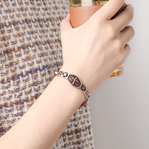 Cross Copper Bracelet for Women for 99.99% Solid Copper Magnetic Bracelets.