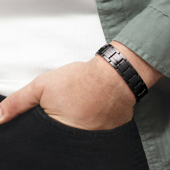 Double Row Magnetic Bracelets for Men Titanium Steel