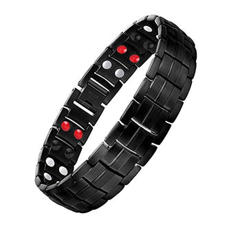 Double Row Magnetic Bracelets for Men Titanium Steel