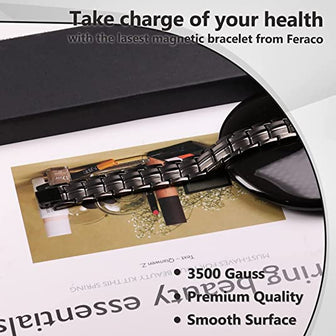 Double Row Magnetic Bracelets for Men Titanium Steel