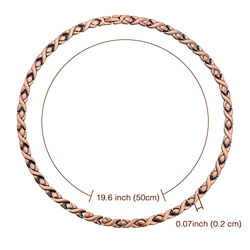 Copper Magnetic Therapy Necklace Unique X Shape.