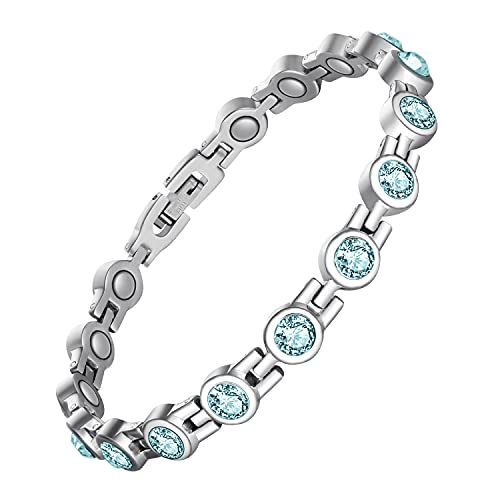 Gorgeous Sparkling Cubic Zirconia Magnetic Bracelet for Women.