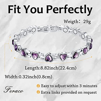 Lymphatic Drainage Therapeutic Magnetic Bracelet for Women Arthritis.