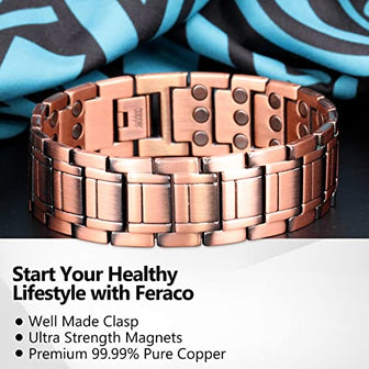 3X Strength Copper Magnetic Bracelet for men.