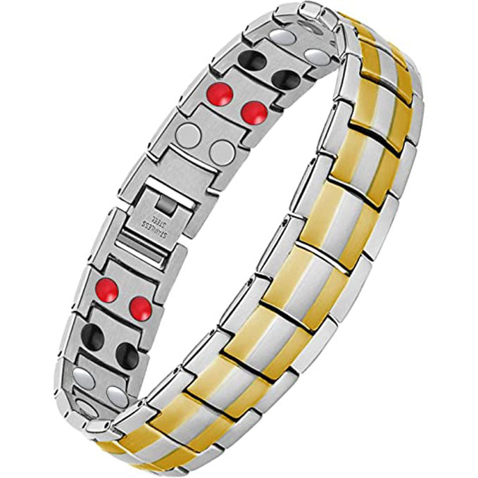 Double Row Magnetic Bracelets for Men Titanium Steel