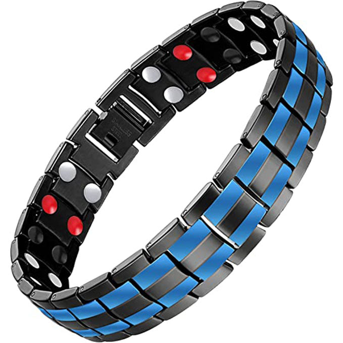 Double Row Magnetic Bracelets for Men Titanium Steel